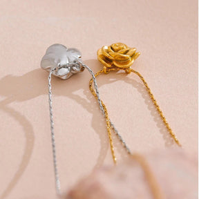 Yhpup 2024 aço inoxidável estereoscópico flor pingente colar à prova dwaterproof água 18k banhado moda de alta qualidade jóias douradas feminino